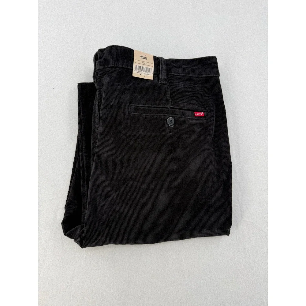 Levis XX Chino Relaxed Straight Corduroy Mens 42x30 Pants Stretch Black